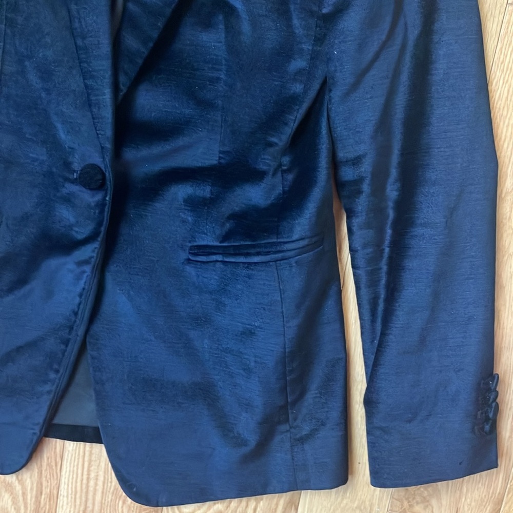 Club Monaco black velvet blazer size 2 - Picture 3 of 5